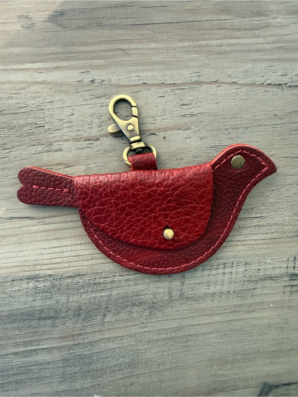 Portland Leather Chili Red Mockingbird Pouch
